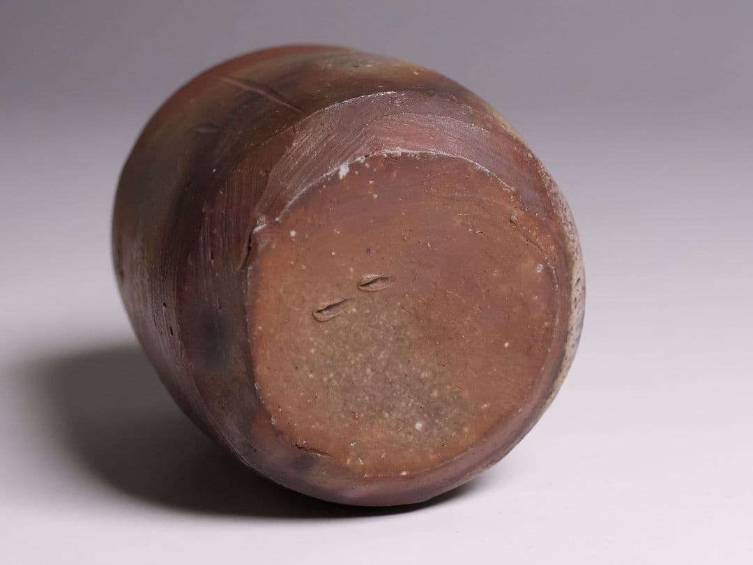 茶道具 伊勢崎満 備前焼 肩衝茶入 仕覆 2点 共箱 陶歴 陶芸 CM340やや傷や汚れあり WWW_IBETON_RU