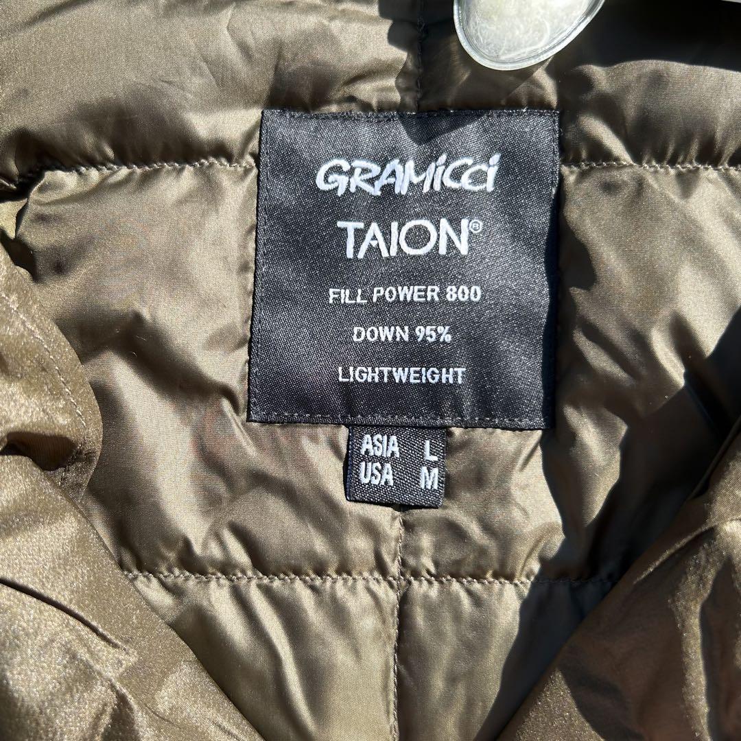 GRAMICCI × TAION インナーダウンベスト　ディープオリーブ　L