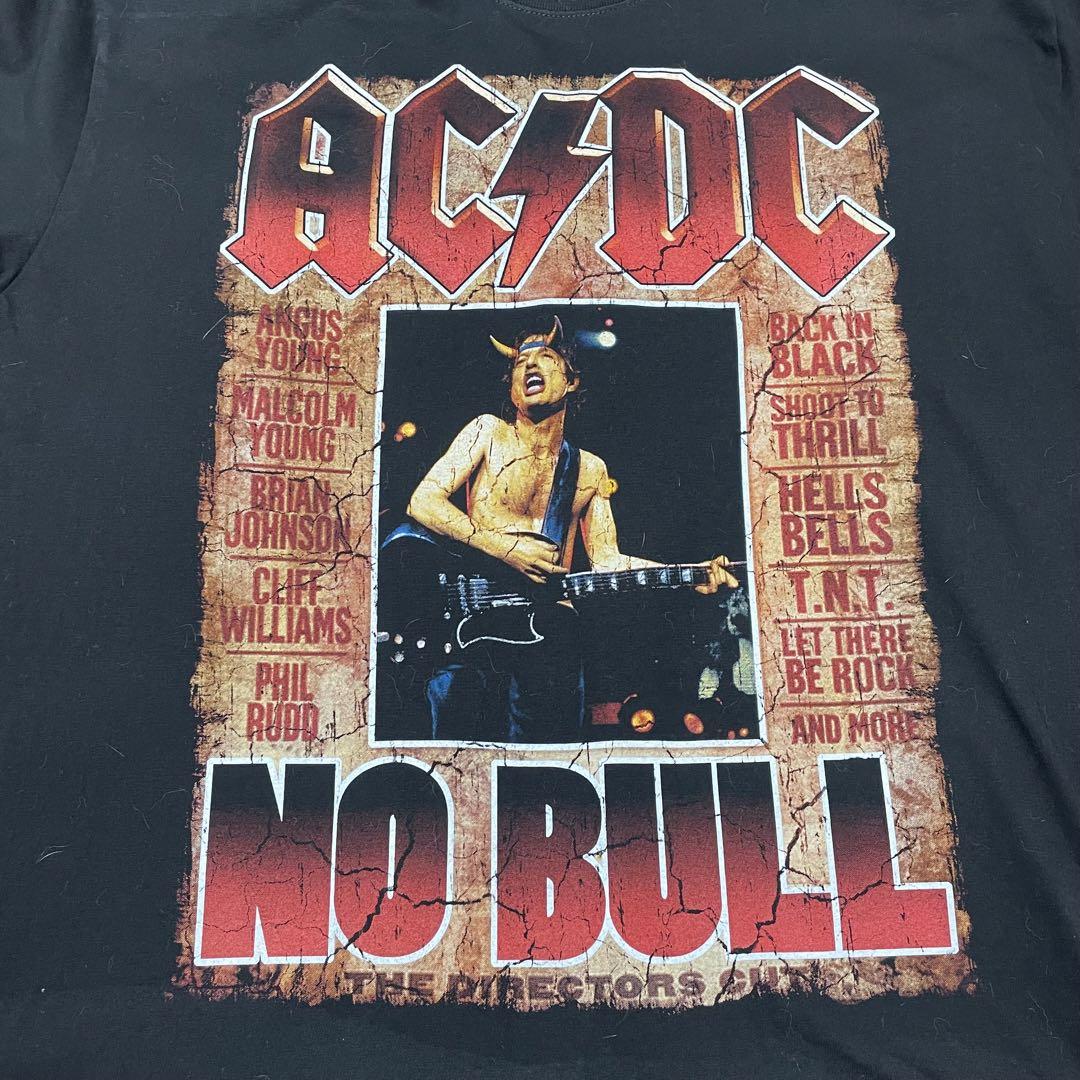 着丈80cmの大きめXL！AC/DC No Bull両面プリントTシャツXL
