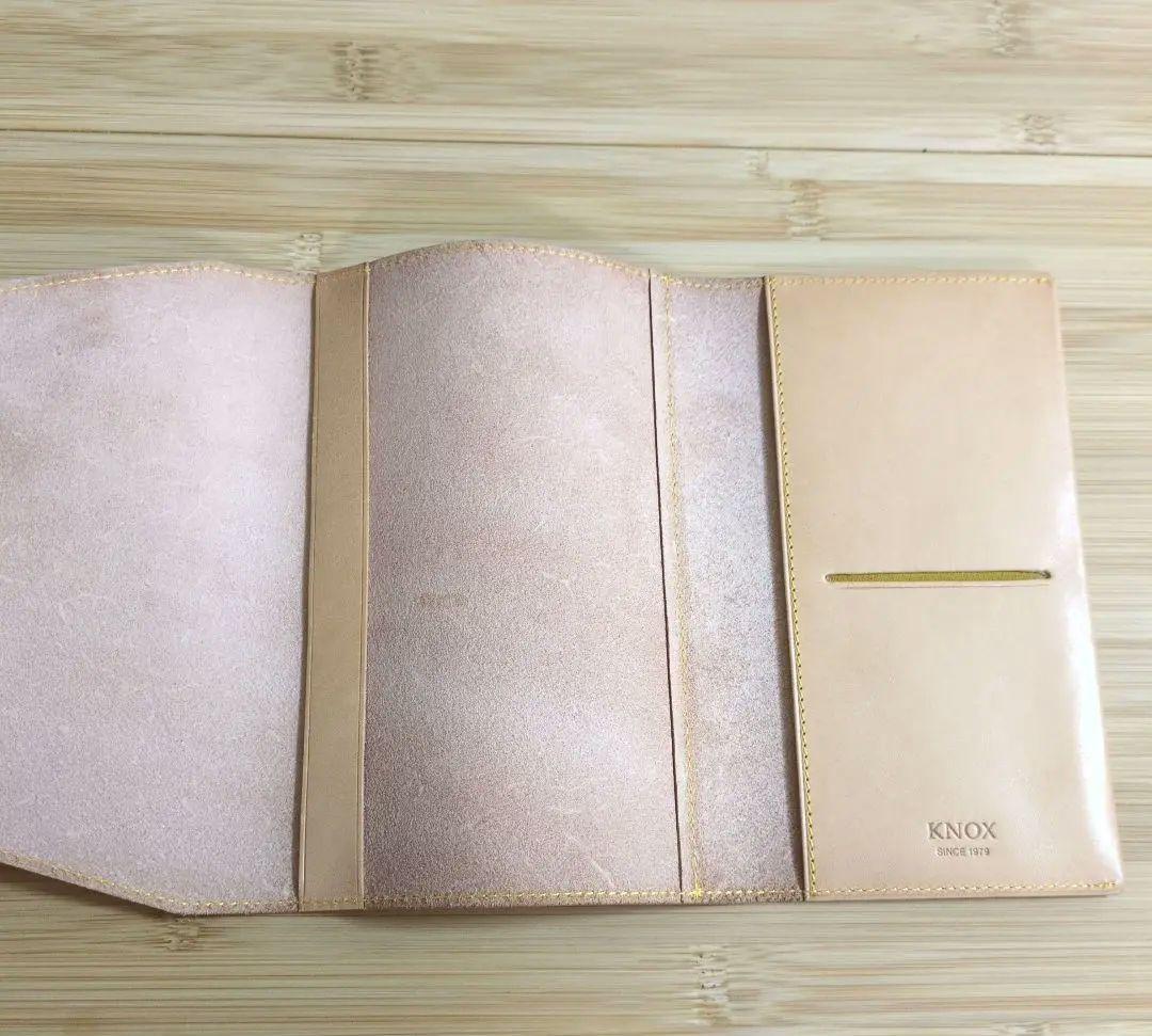 knox ナチュラルカラー ヌメ革 ブックカバー　オネスティ　文庫