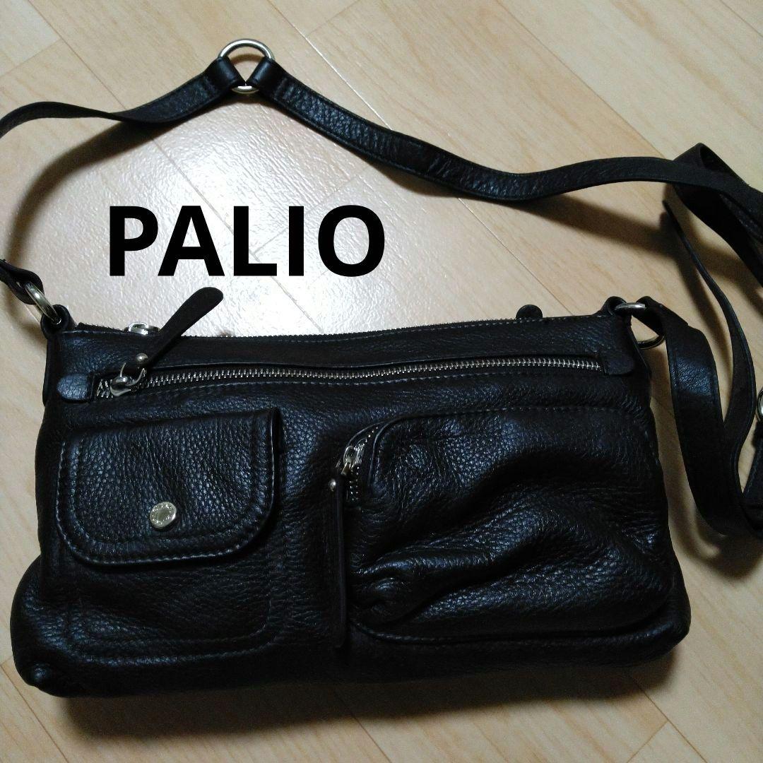 PALIO 黒レザーショルダーバッグ