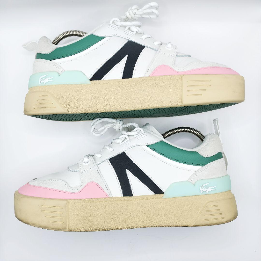 【美品】LACOSTEレザー厚底スニーカー L002 0722 美品✨】LACOSTE L002 0722 1 厚底レザースニーカー - メルカリ