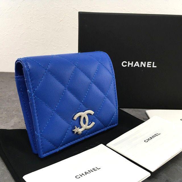 送料込み！ 未使用品 CHANEL コンパクト財布 スターココマーク 141