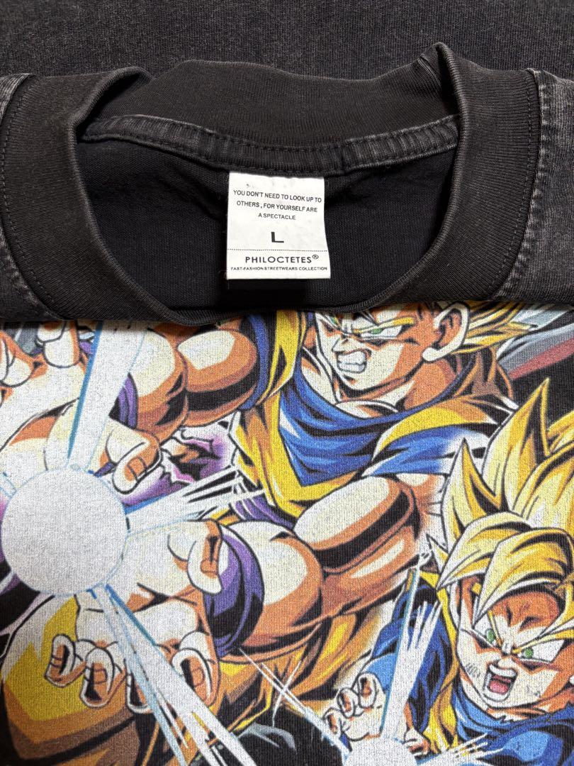 【ドラゴンボールZ】「親子かめはめ波」古着加工Tシャツ Lサイズ