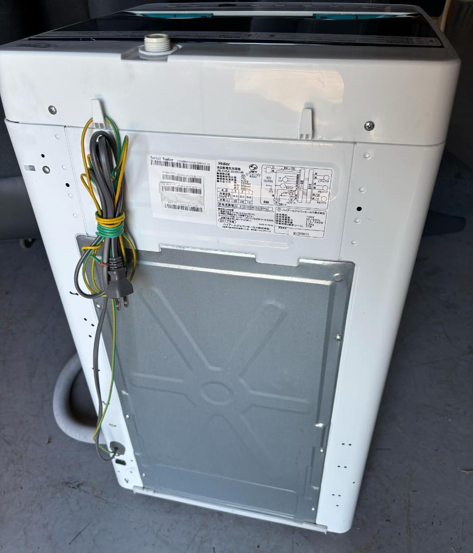 Haier 4.5kg 洗濯機JW-C45A-W分解クリーニング済 2017年製