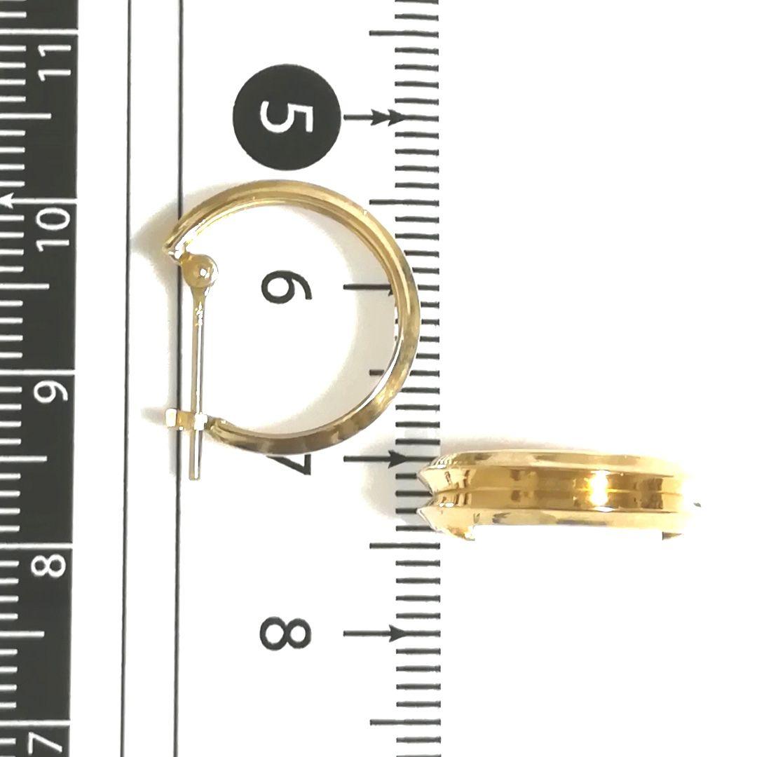 (美品) K18ゴールドフープピアス