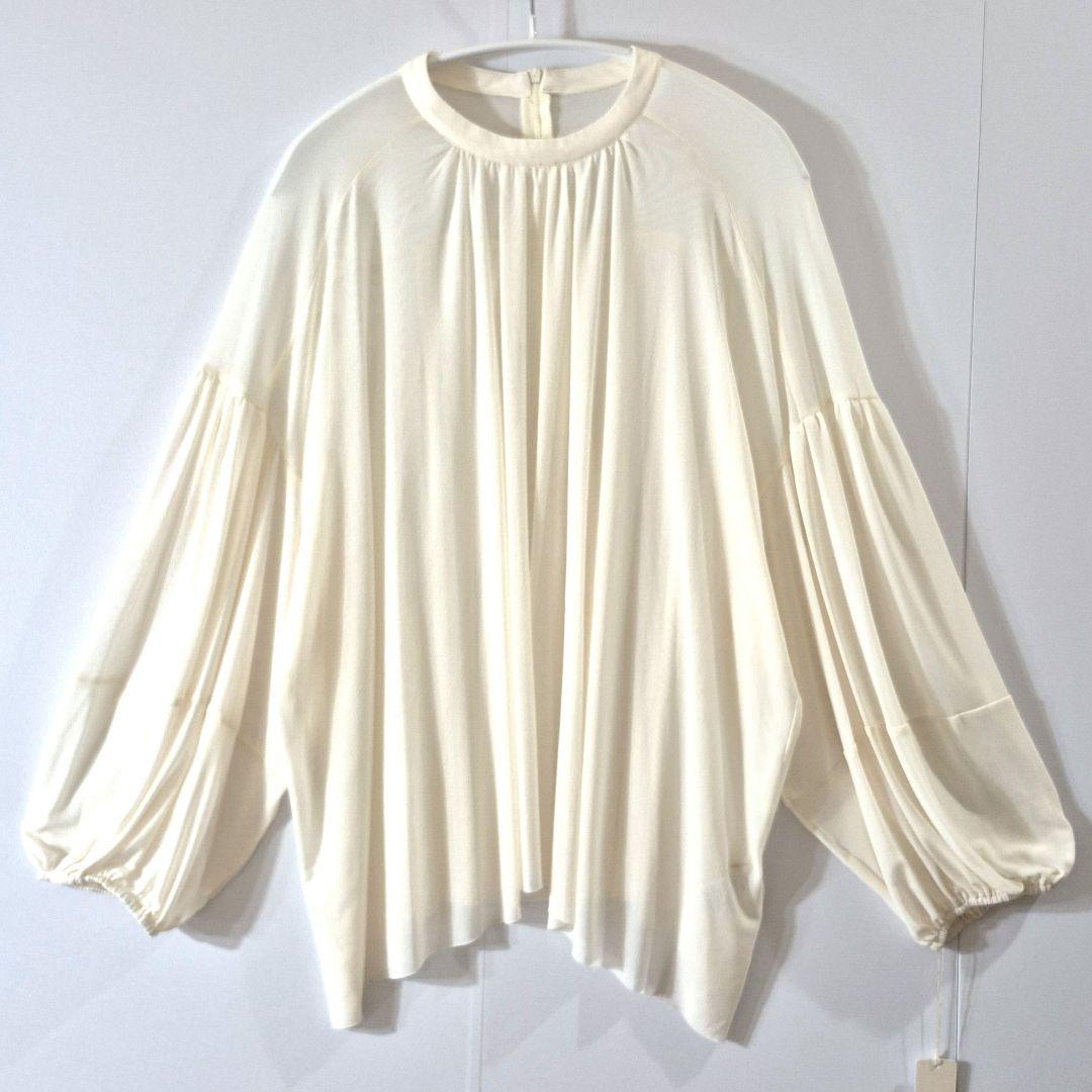新品 epidemique シアー プリーツ ノーカラー ブラウス SIZE F 新品 epidemique シアー プリーツ ノーカラー ブラウス SIZE F