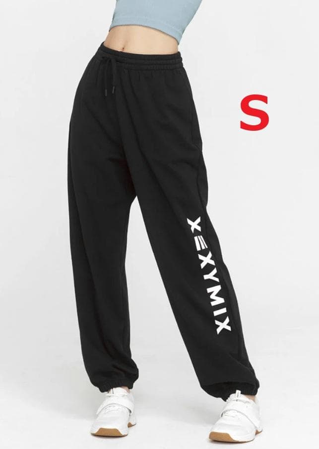 ゼクシィミックス ルーズフィット ジョガーパンツ Sサイズ ブラックS XEXYMIX