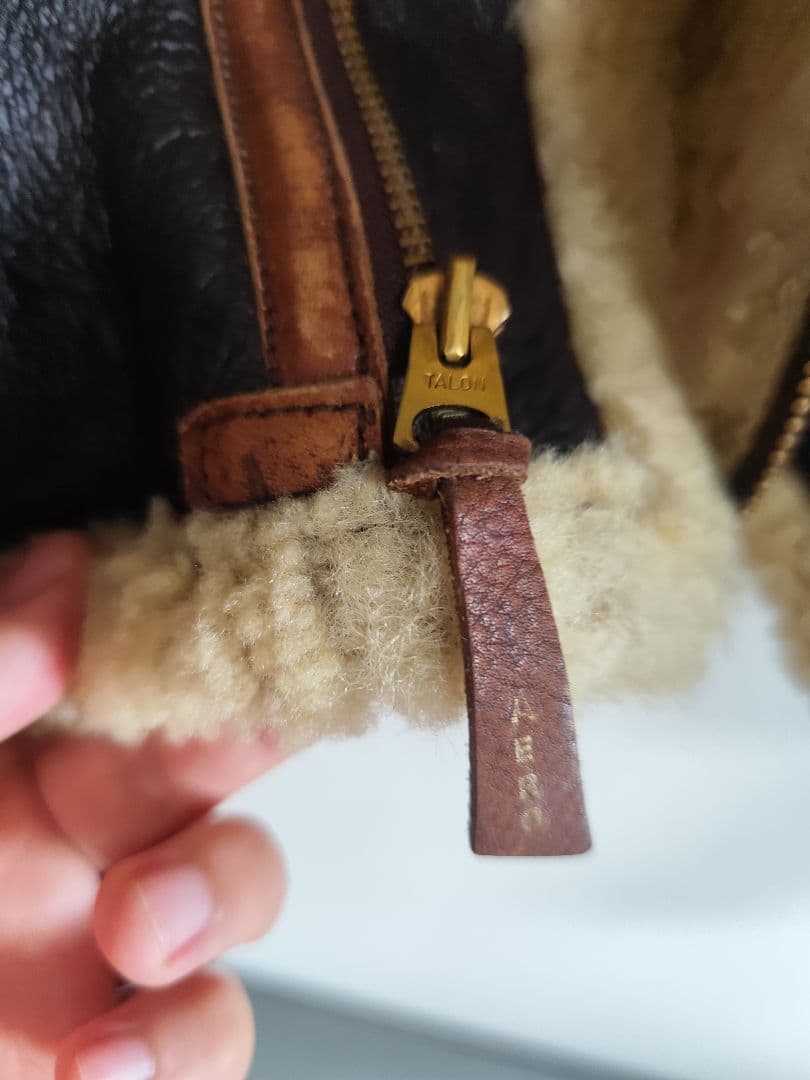 D-1ムートンレザージャケットM