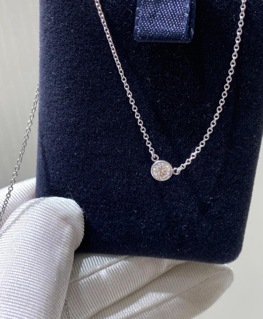 ‌美品 ティファニー ダイヤ バイザヤード ネックレス