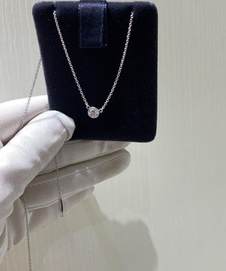 ‌美品 ティファニー ダイヤ バイザヤード ネックレス
