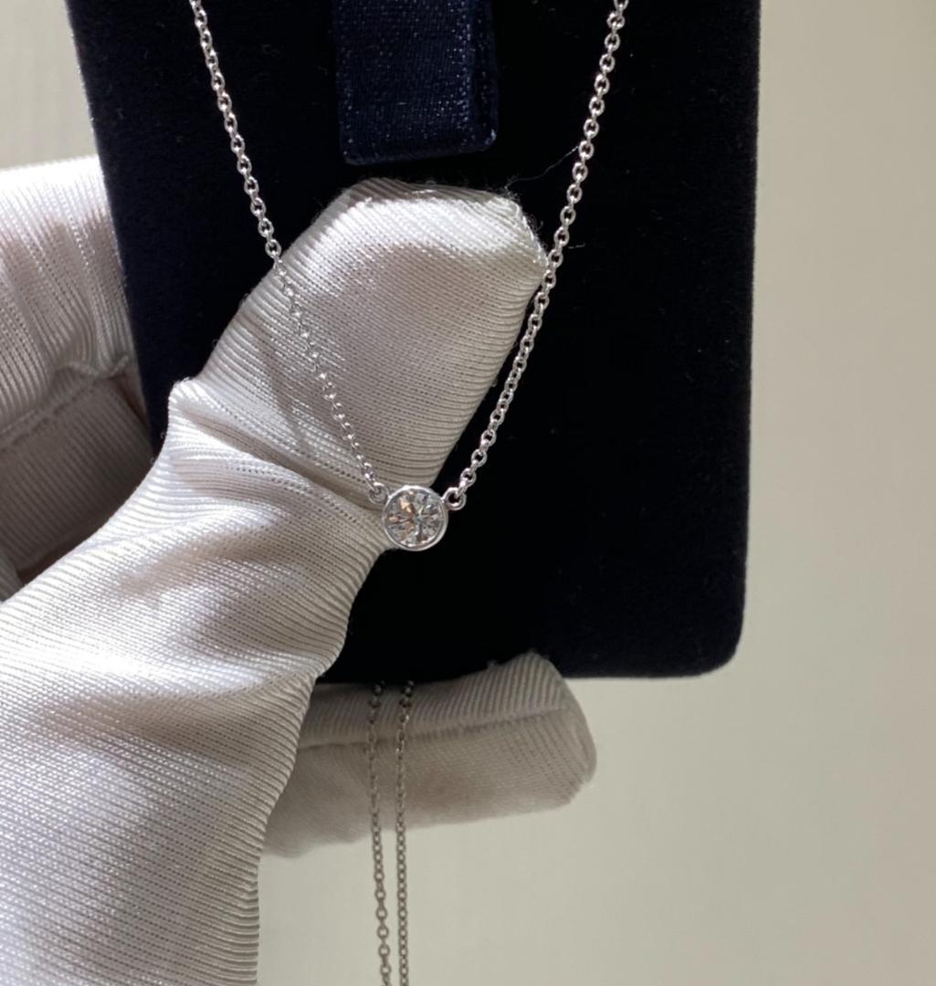 ‌美品 ティファニー ダイヤ バイザヤード ネックレス