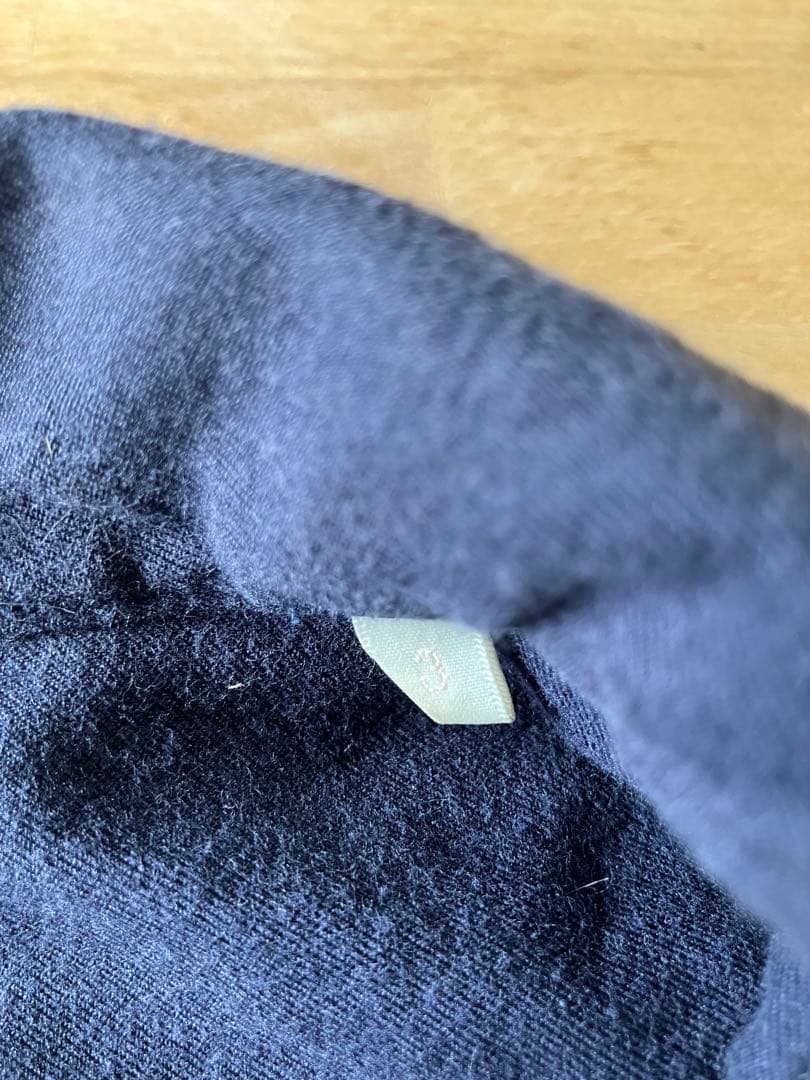 comoli コットンネル スキッパーシャツ ネイビー 3L COMOLI KANDAIZUMI_COM