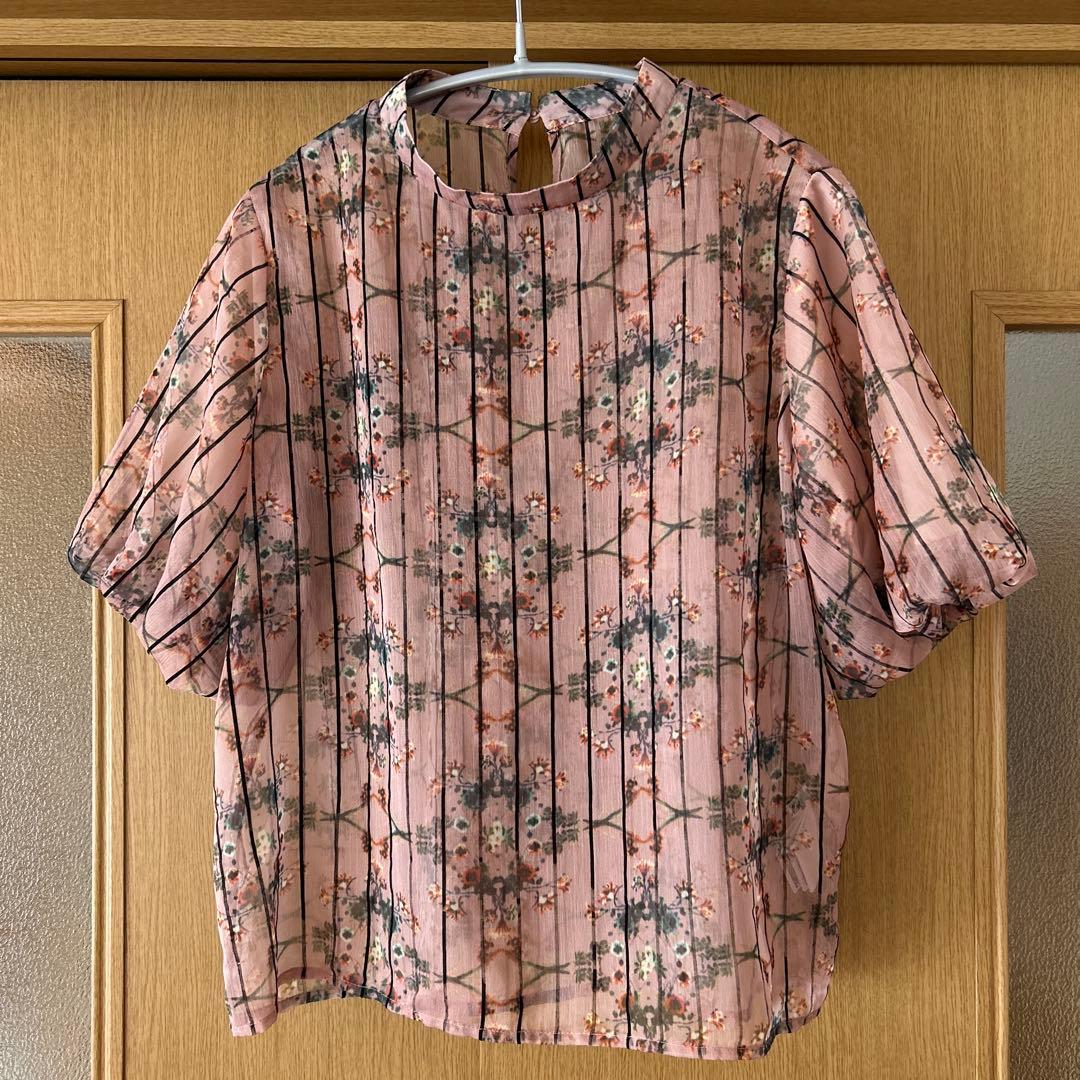 Free'sMart 花柄ピンク半袖ブラウス