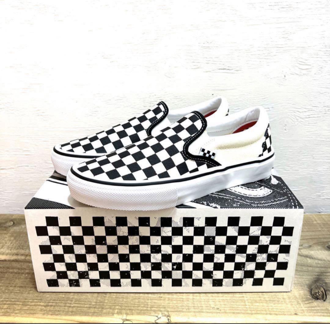 28.5cm新品 VANS チェッカースリッポン 海外正规品 男女兼用