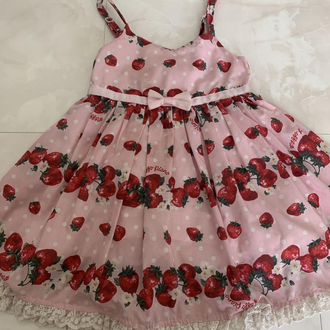 メゾピアノ♡いちごワンピース♡ピンク100センチ♡ - ワンピース