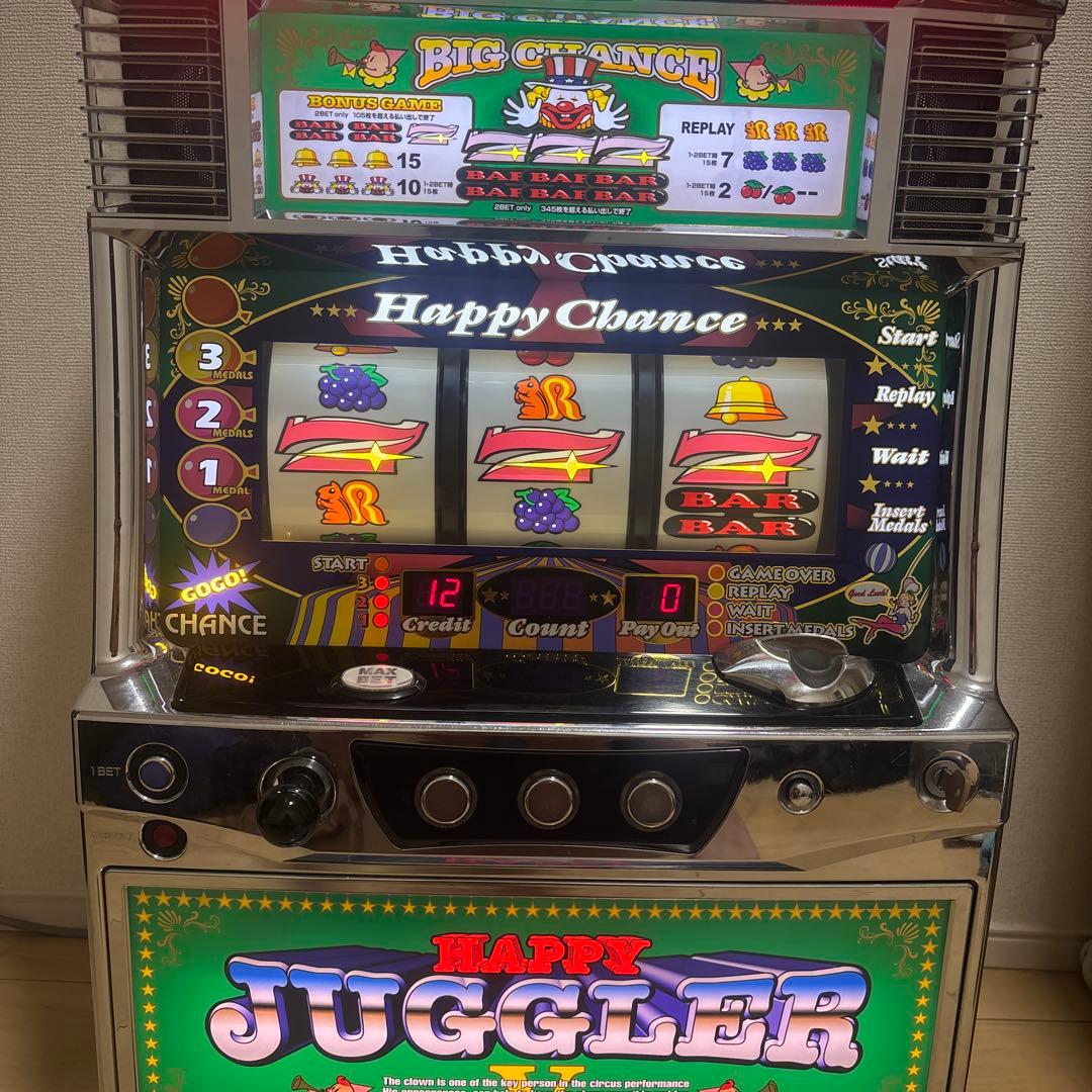 ハッピージャグラーVII KK 実機 コイン不要機付き傷や汚れあり