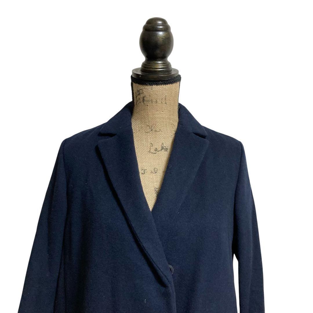 多面的な P2069 ヨシヨ XL コート 比翼ボタン アウター ロング 厚手XL LL YOSHIYO