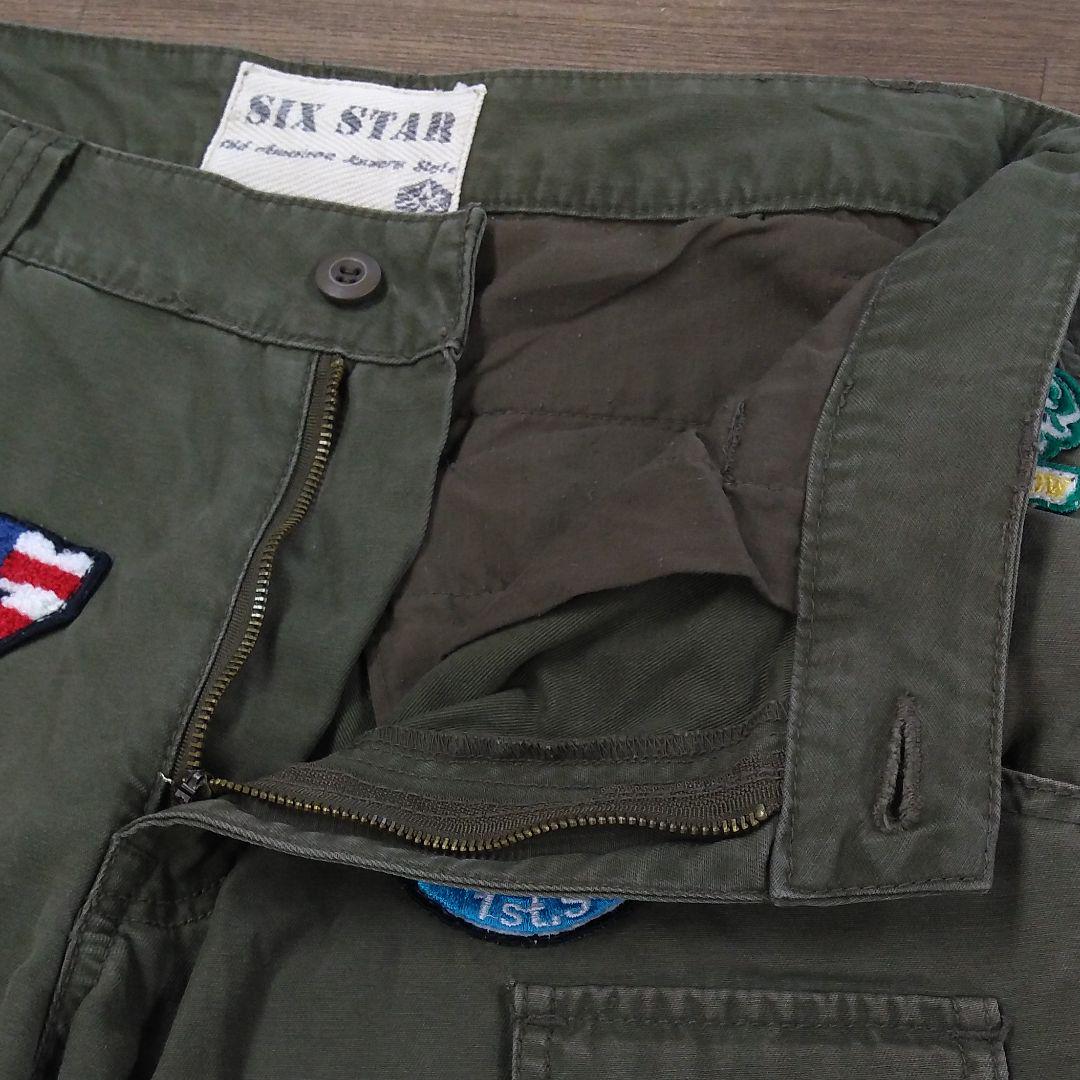 SIX STAR ワッペン付 カーゴパンツ Size Lカーキ - メルカリ