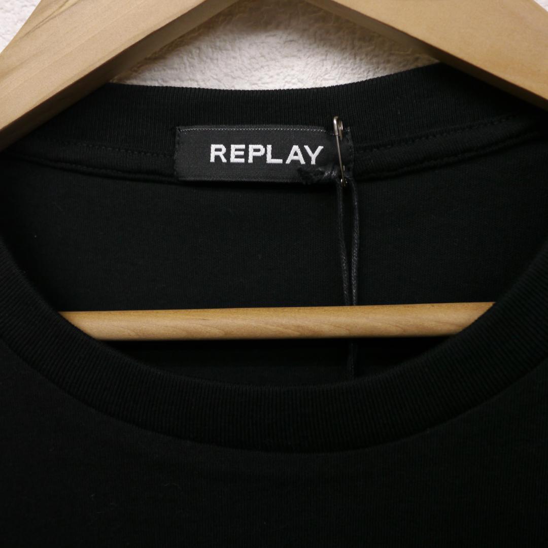 【新品】REPLAY プリント長袖Tシャツ (S)