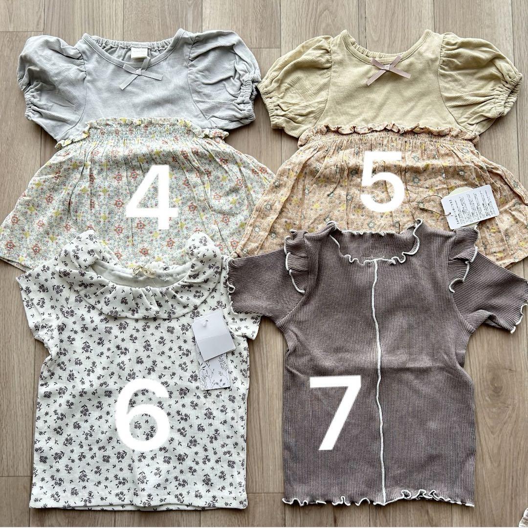 【SALE】 90cm 女の子 半袖カットソー まとめ売り バラ売り可 保育園着 トップス