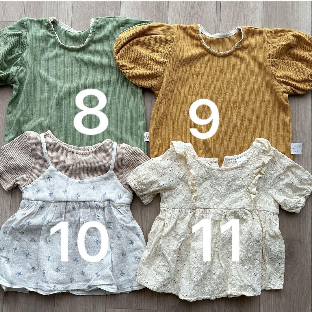 90cm 女の子　半袖カットソー　まとめ売り　バラ売り可　保育園着　夏服　子供服