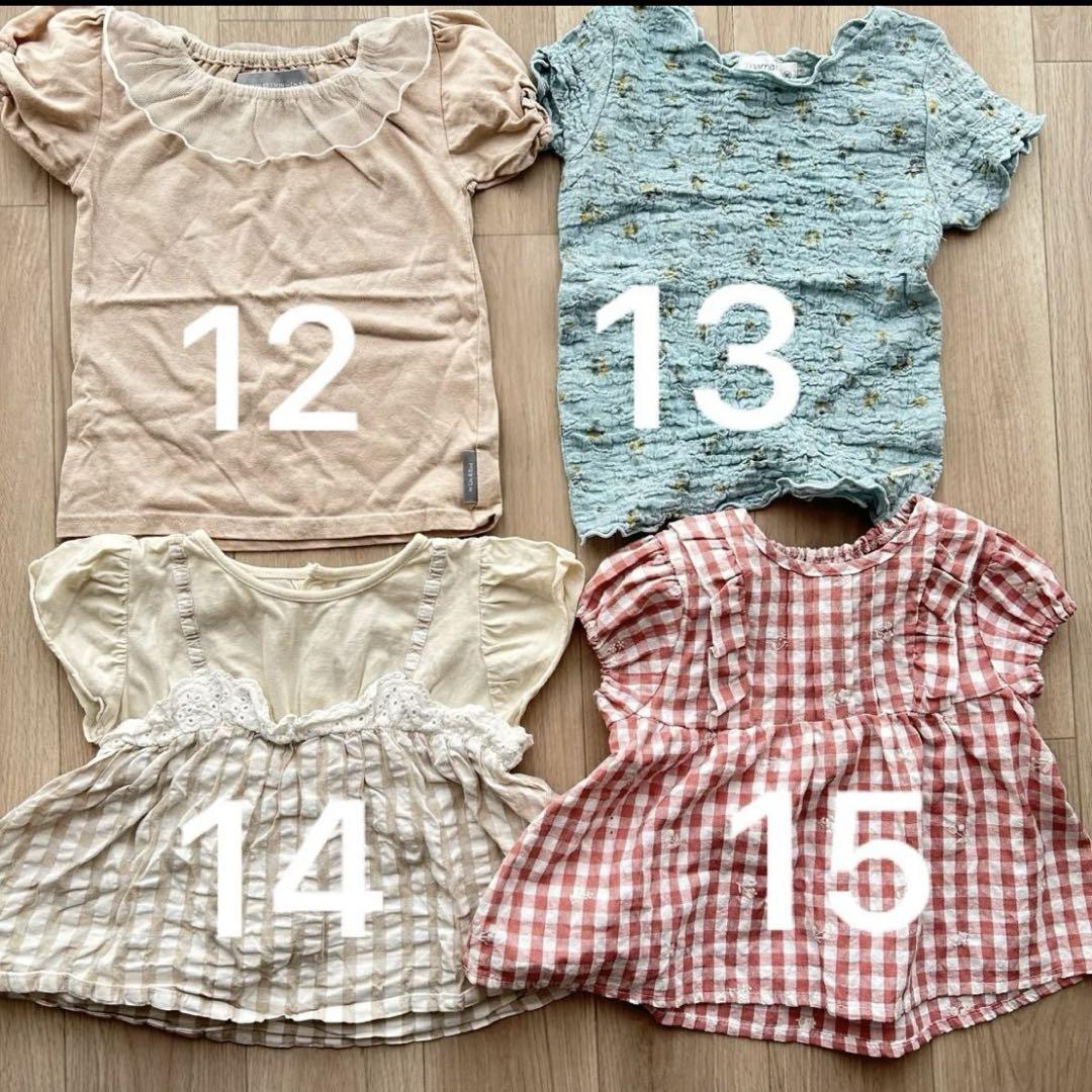 90cm 女の子　半袖カットソー　まとめ売り　バラ売り可　保育園着　夏服　子供服