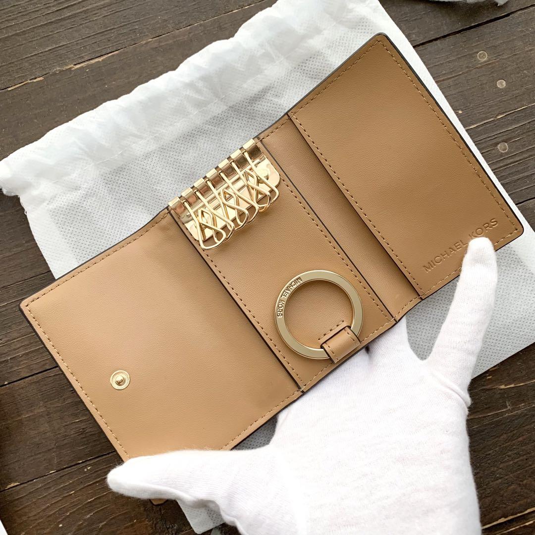MICHAEL KORS (新品未使用)レザー キーケース 新品未使用 マイケルコース キーケース キーリング レザー キャメル