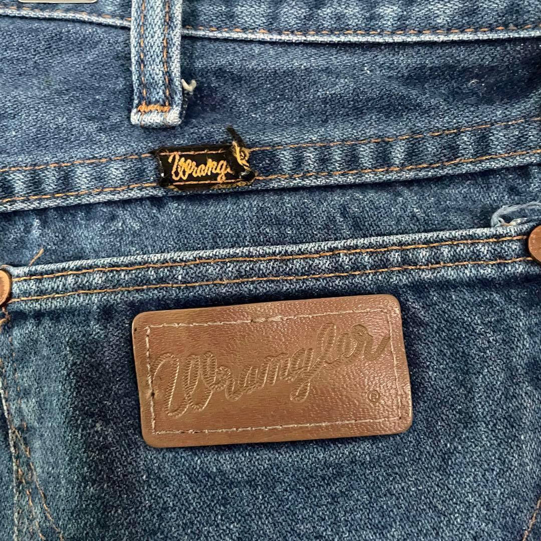50s60s ビンテージ ラングラー 22MWZ 刺繍タグ カラージーンズ 60's 70's 白タグ USA製 ラングラー ヴィンテージ ジーンズ 濃紺