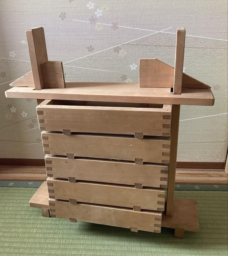 昭和レトロ箱寿司押し寿司の木枠型セット5段箱木製料理道具