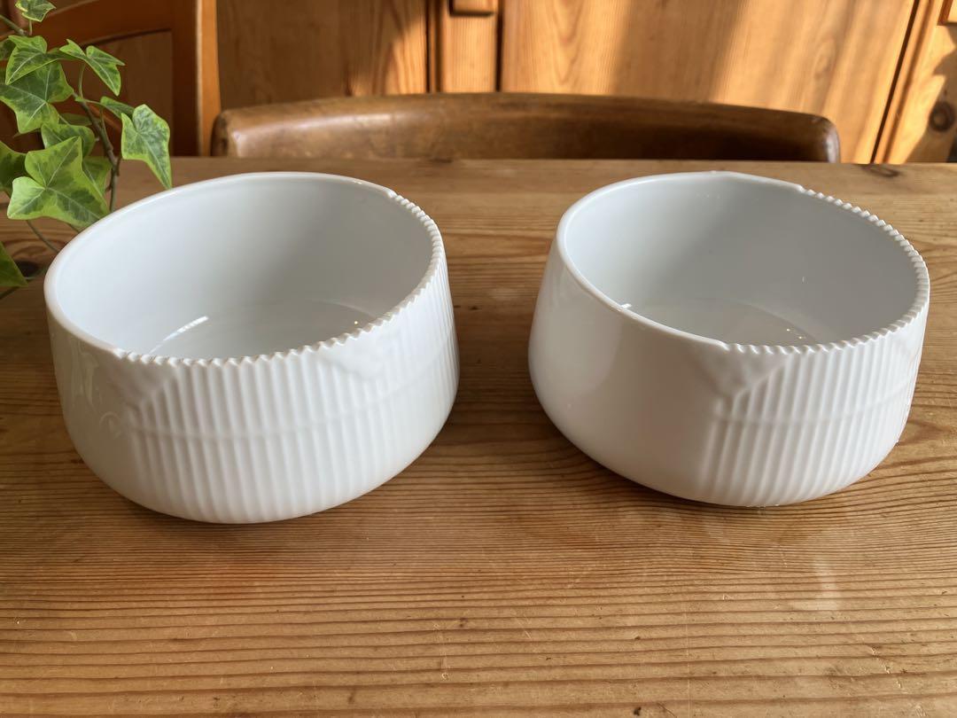 ロイヤルコペンハーゲン ホワイトエレメンツ 10.5ボウル×2 廃盤品Royal Copenhagen