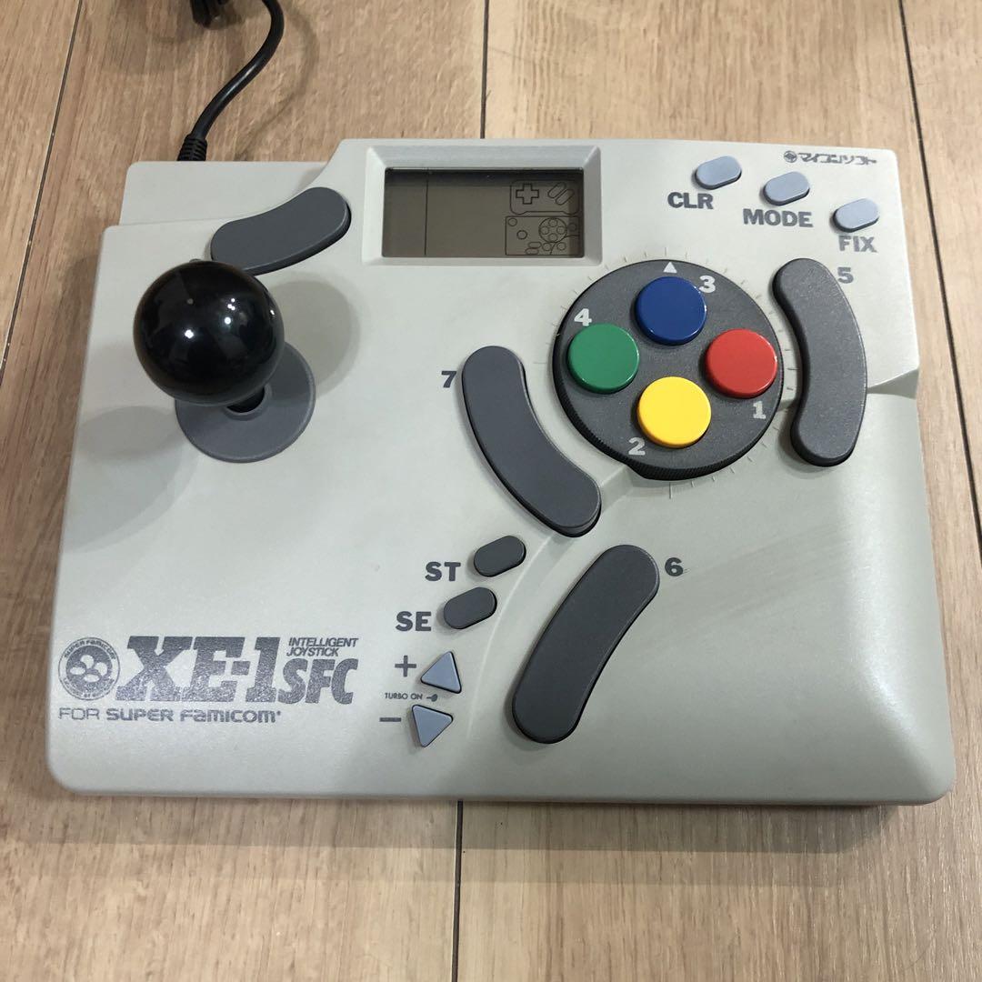 【動作品】マイコンソフト XE-1 SFC ジョイスティック スーファミ マイコンソフト XE-1 SFC ジョイスティック スーファミ 箱・説明
