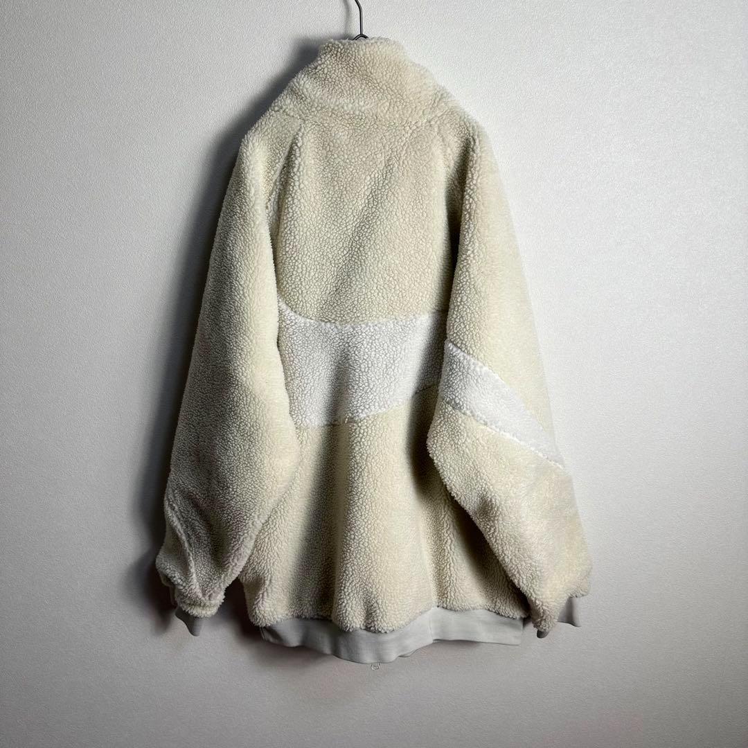 NIKEボアジャケット フリース リバーシブル ホワイト 白 y2k XLサイズXL LL NIKE WWW_SHINETEETH_COM