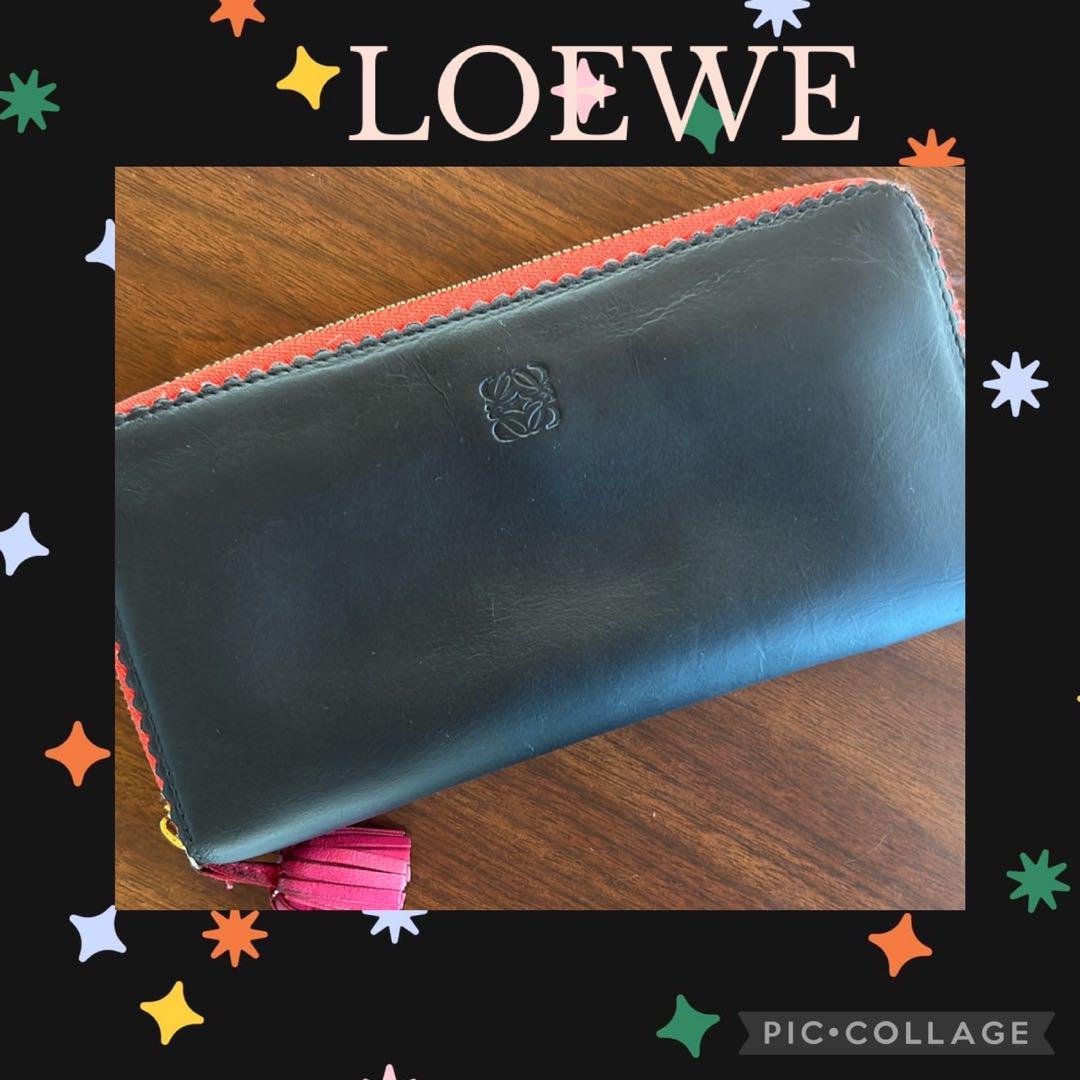 超良品‼️ ロエベ　LOEWE 財布　長財布　アマソナ　ラウンドファスナー LOEWE 質イコー [ロエベ] アマソナ アナグラム ロゴ ラウンド