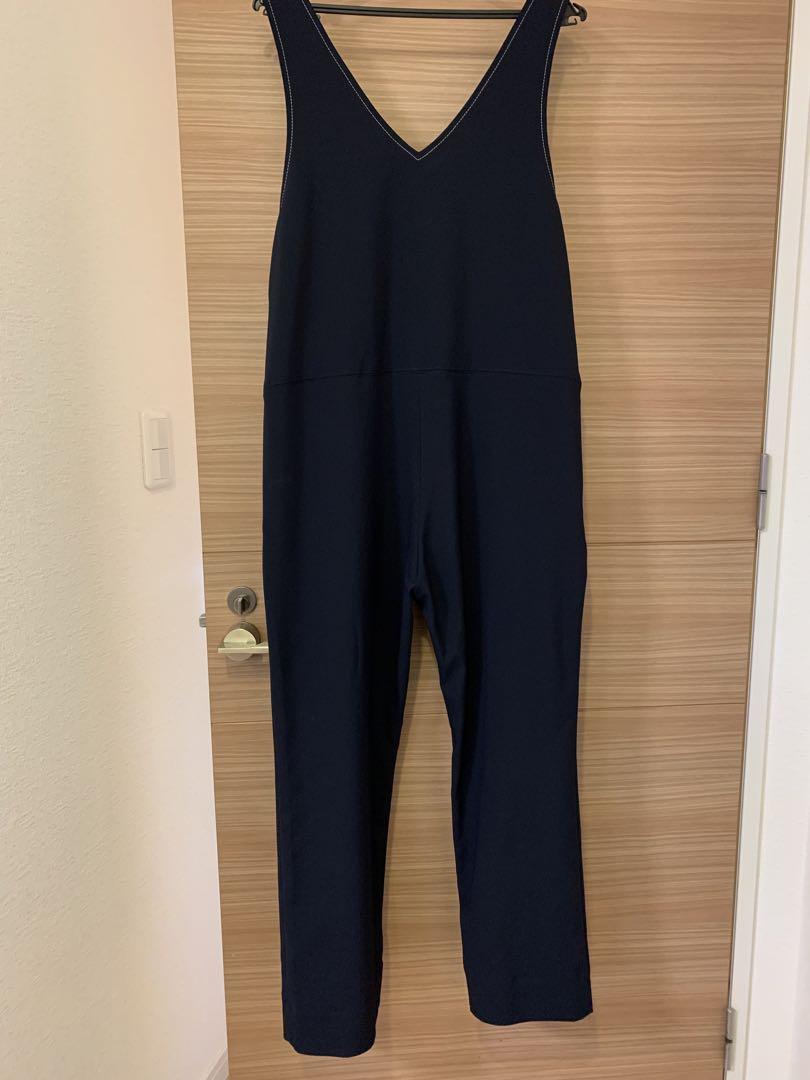 美品　トリアセリボンサロペット　yori 36 ネイビー