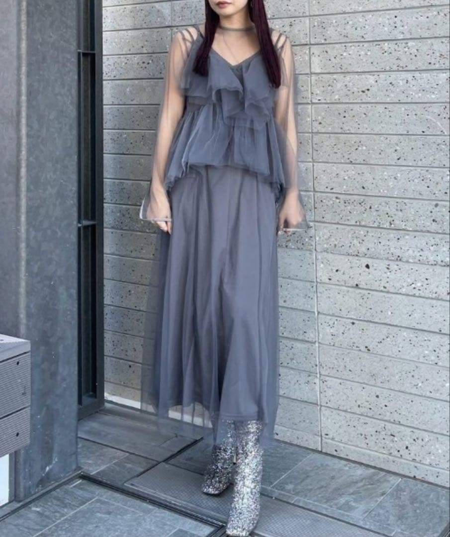 UND TULLE BUSTIER LAYERED DRESS