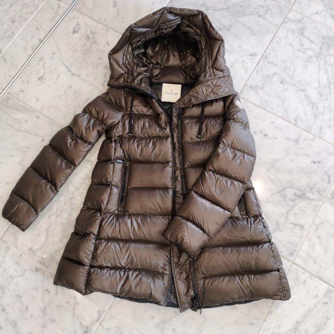 MONCLER モンクレール 0 SUYEN　ロングダウンコート ダークブラウン