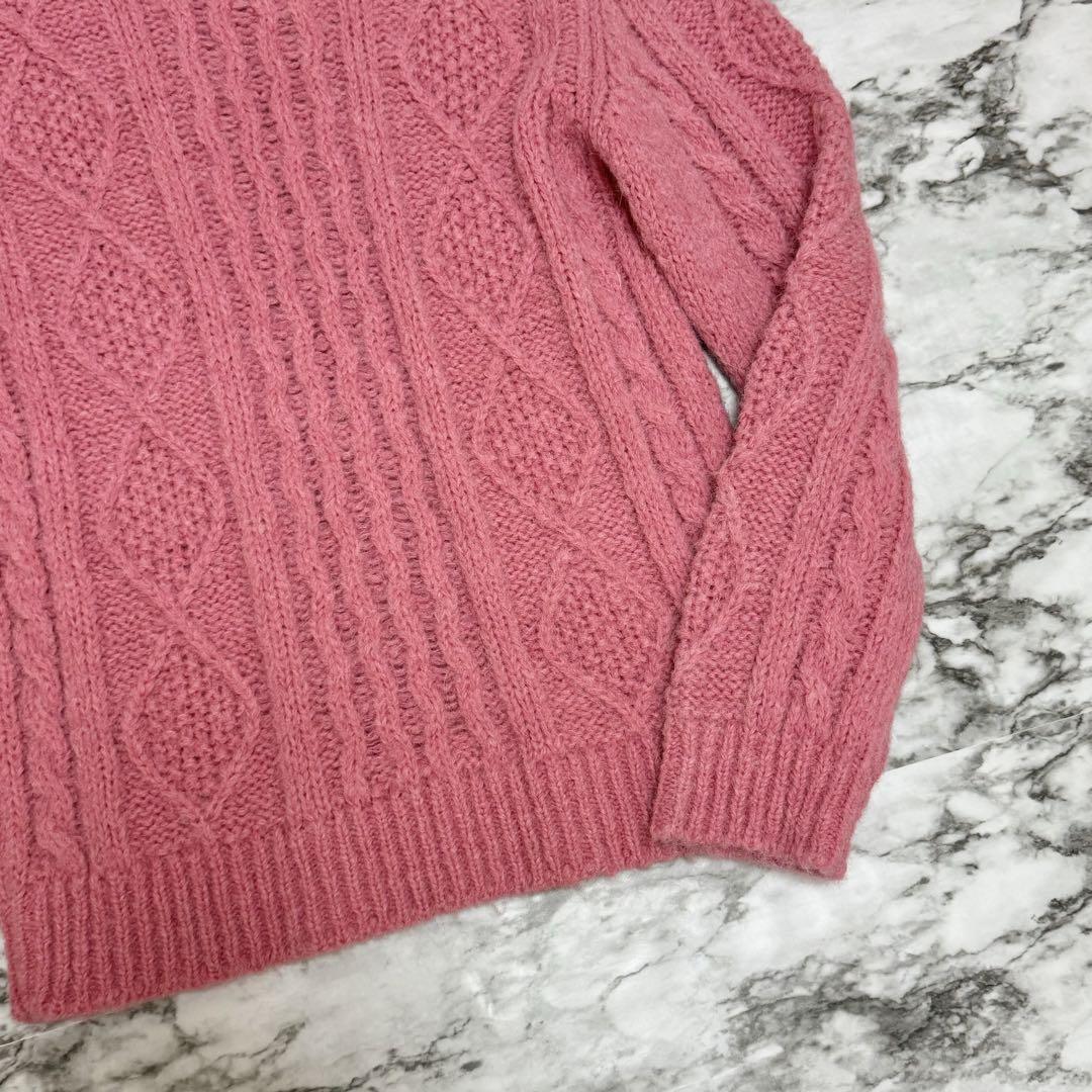 気になる対象商品 新品タグ付！REDVALENTINO ケーブルニット ピンク S | ヴィ トップス