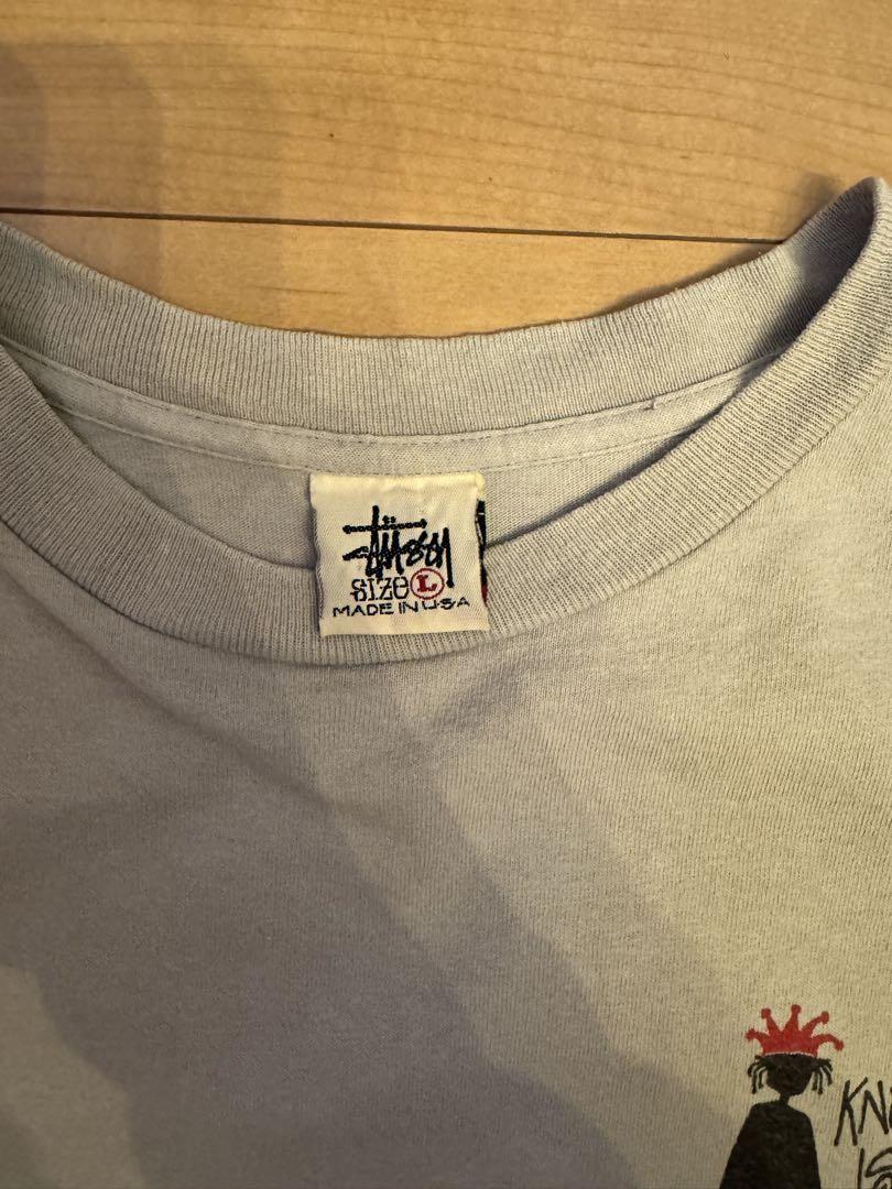 90s OLD STUSSY tシャツ USA製 白タグ シャドーマン トップス