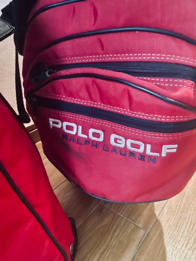 POLO　GOLF高級キャディーバッグRED送料無料/美品 お買い得 送料無料/超美品 絶対！お買い得 POLO GOLF 高級キャディバックRED
