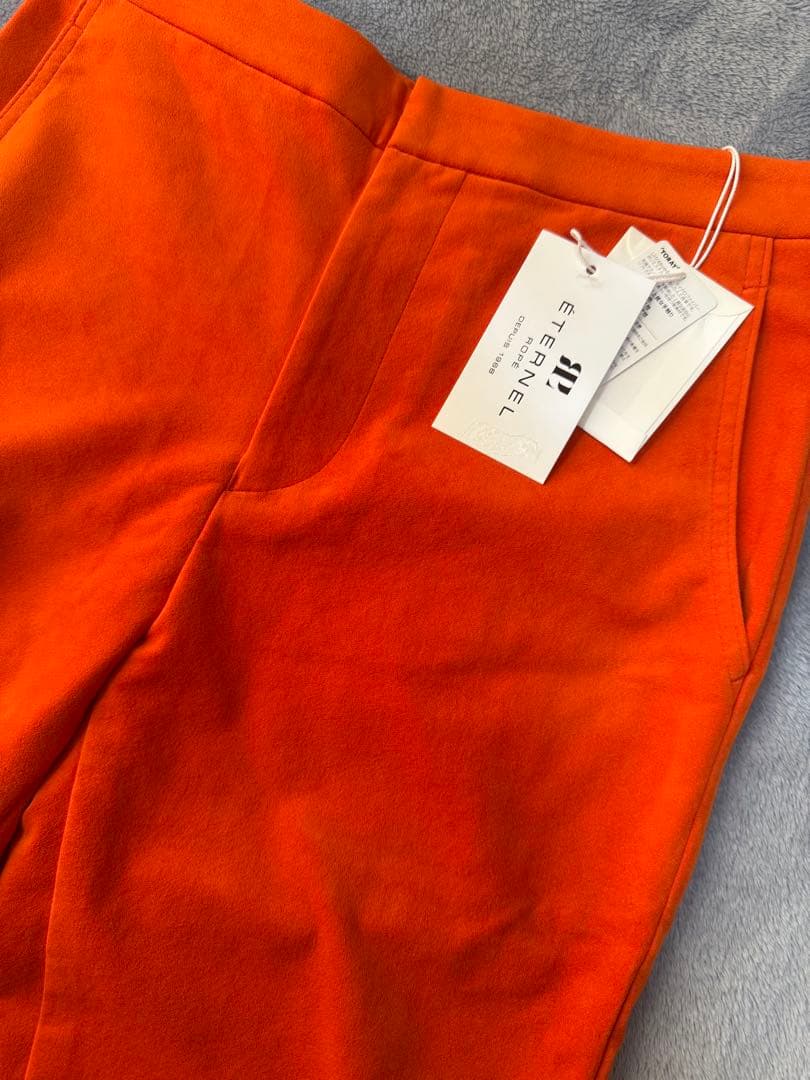 【ROPÉ ÉTERNEL】ウルトラスエードクロップドトラウザーズ/オレンジ
