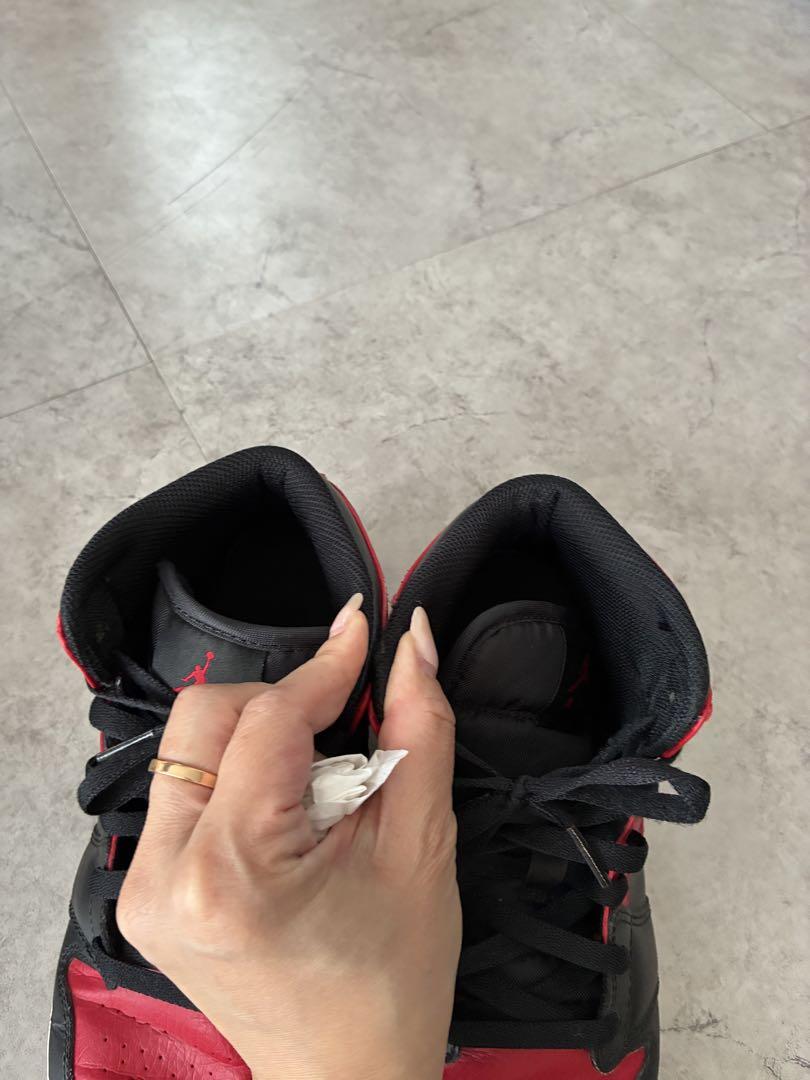 NIKE エアジョーダン1 ミドル　24.5 赤　黒
