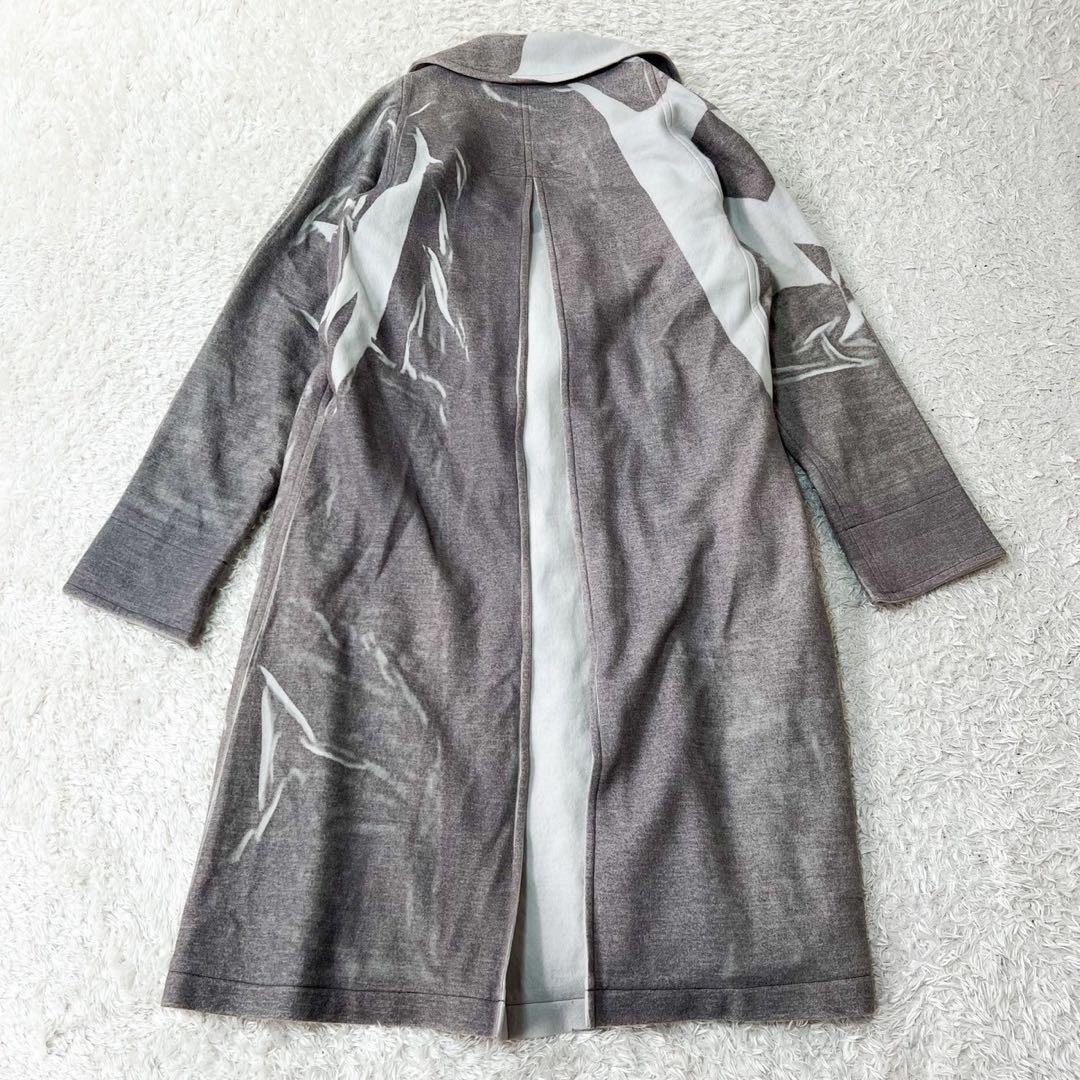【極美品】Y's ロングコート 2022年モデル 転写加工 変形 ヨウジヤマモト
