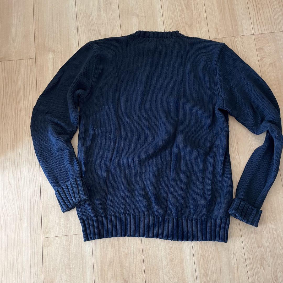 ラルフローレン　USA製　ニット　セーター　星条旗柄　ネイビー　美品 UGG Australia ポロ ラルフローレン POLO Ralph Lauren ニット