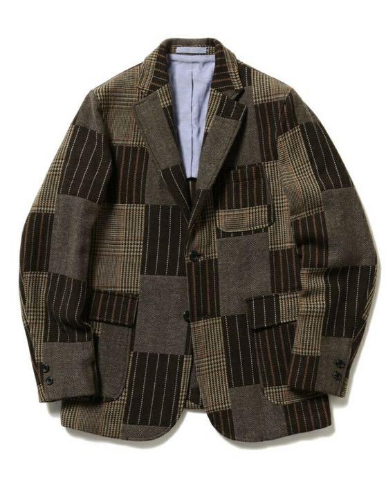 ジャカード パッチワーク ジャケット BEAMS MEN テーラードジャケット