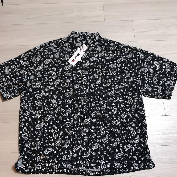 nissy naptime 半袖SHIRTS総柄ブラック