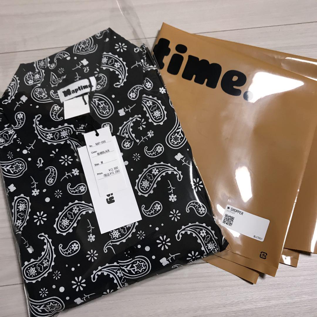 nissy naptime 半袖SHIRTS総柄ブラック