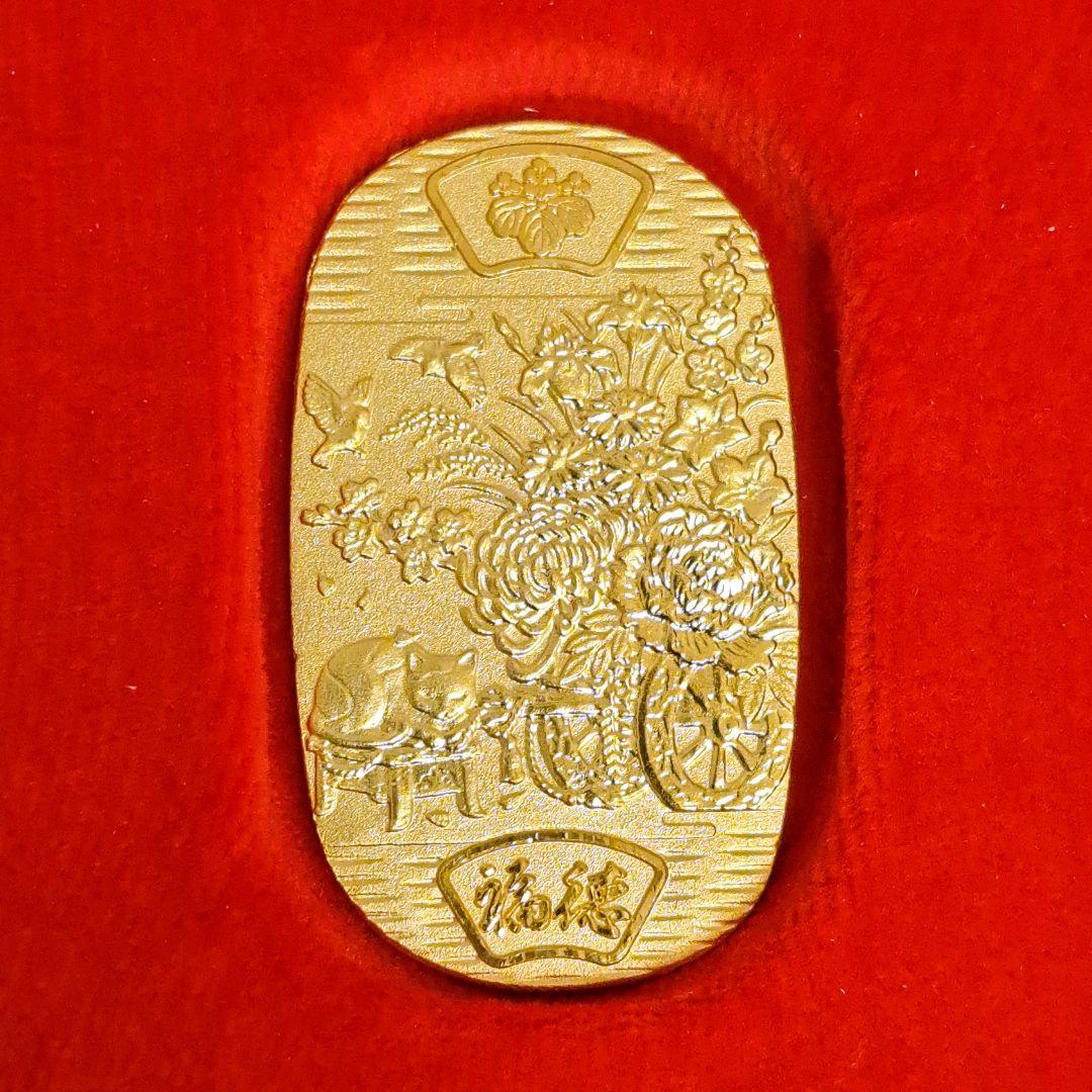 小判 花車に眠り猫