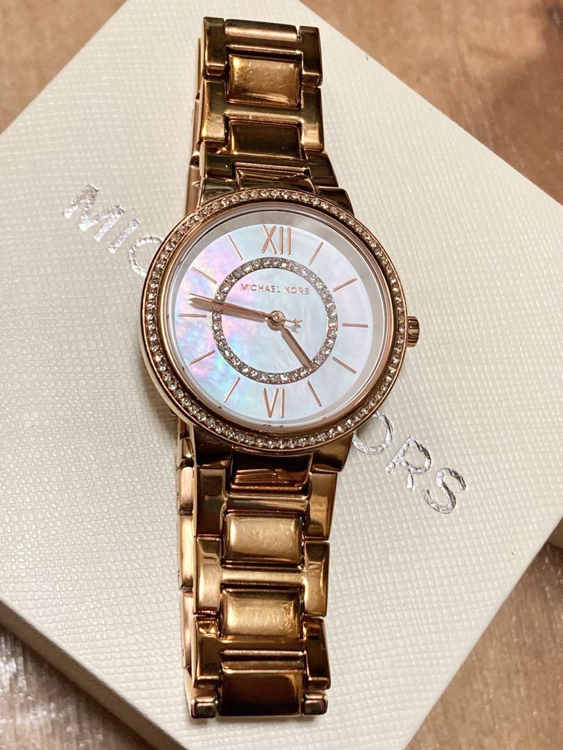 【未使用】MICHAEL KORS 腕時計 ゴールドカラー コマ付き 箱なし 使い勝手の良い MICHAEL 腕時計 ゴールド KORS 時計 - 時計