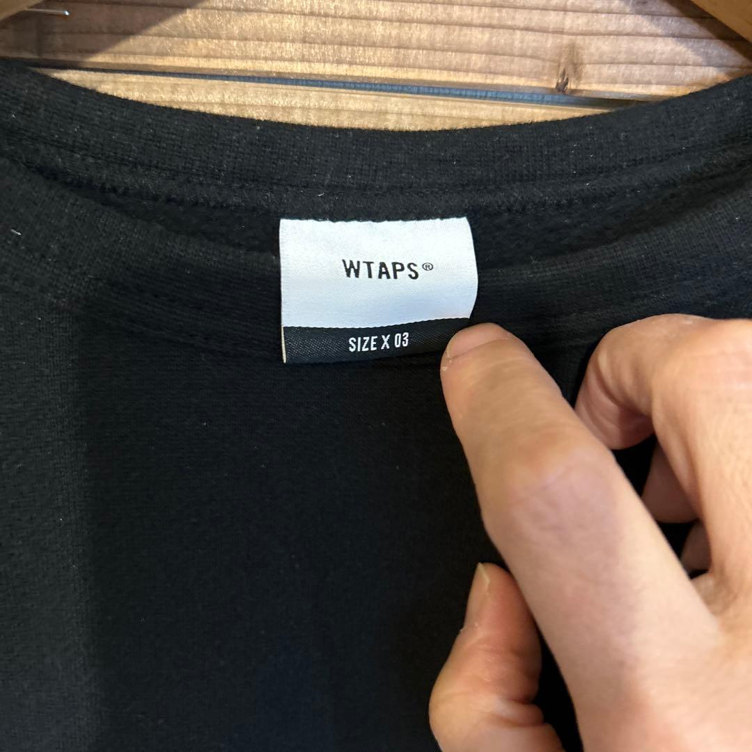 WTAPS ブラック スウェット トレーナー X 03 WTAPS ブラック スウェット トレーナー X 03
